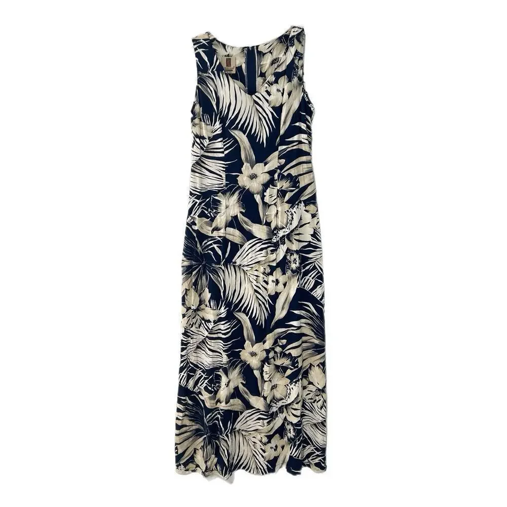 Vintage Tori Richard Honolulu Muumuu Maxi Dress Womens Small Floral Hawaiian - Picture 1 of 11